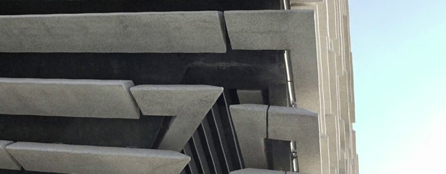 Video Reference N17: Building, Stairs, Rectangle, Grey, Wood, Composite material, Gas, Urban design, Flooring, Symmetry