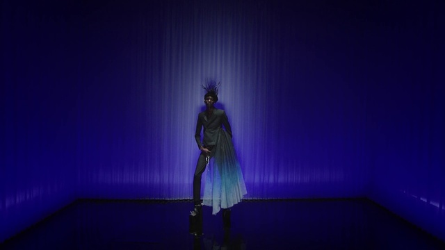 Video Reference N1: Blue, Purple, Dress, Violet, Performing arts, Entertainment, Fashion design, Flash photography, Electric blue, Event