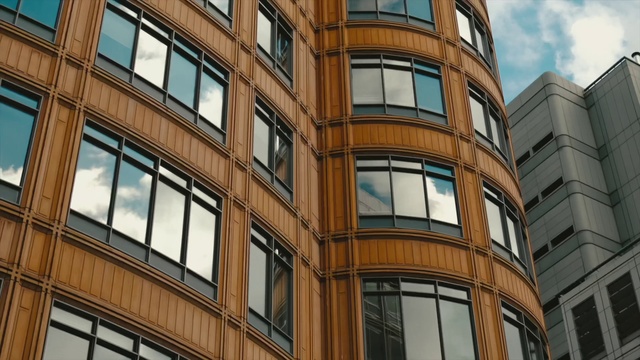 Video Reference N0: Building, Window, Daytime, Property, Fixture, Wood, House, Neighbourhood, Tower block, Skyscraper