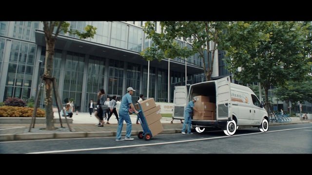 Video Reference N1: Tire, Wheel, Vehicle, Motor vehicle, Tree, Car, Asphalt, Building, Rolling, Light commercial vehicle