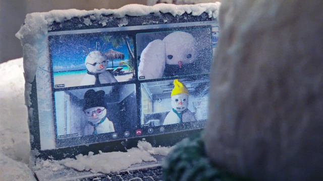 Video Reference N5: World, Snow, Window, Toy, Freezing, Art, Stuffed toy, Event, Frost, Winter