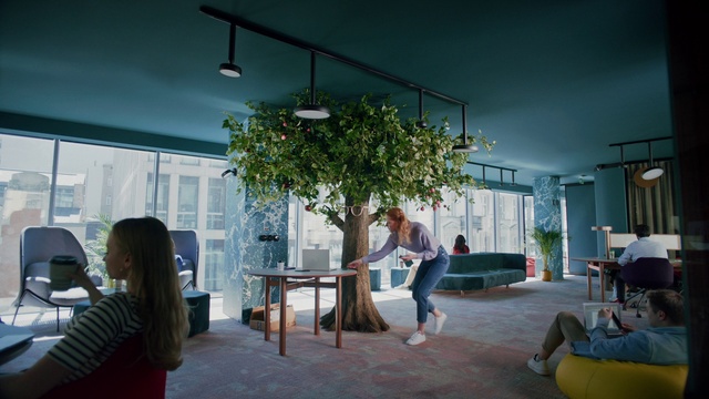Video Reference N2: Furniture, Table, Plant, Building, Houseplant, Flowerpot, Floor, Shade, Leisure, Chair
