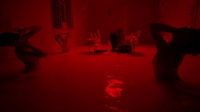 Video Reference N1: Human body, Chair, Pink, Flooring, Performing arts, Entertainment, Magenta, Red, Art, Tints and shades