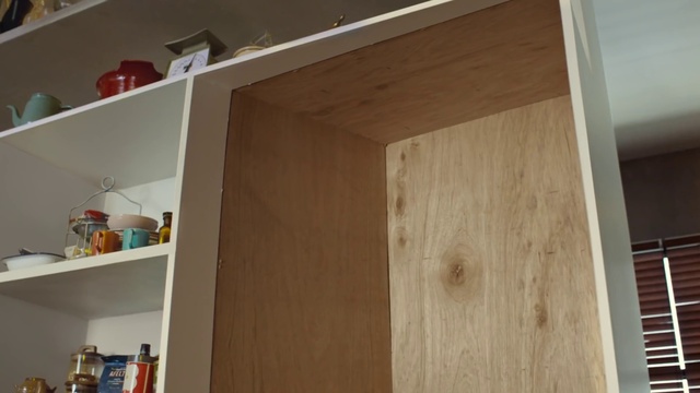 Video Reference N0: Brown, Shelf, Cabinetry, Shelving, Wood, Building, Bookcase, Floor, Wood stain, Flooring