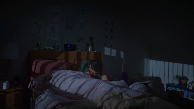 Video Reference N2: Comfort, Event, Hardwood, Human leg, Darkness, Linens, Room, Bed, Bedding, Fun
