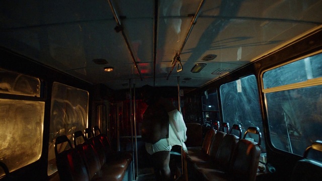 Video Reference N10: Vehicle, Air travel, Public transport, Passenger, Ceiling, Room, Chair, Darkness, Rolling stock, Passenger car