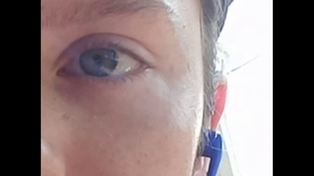Video Reference N2: Nose, Cheek, Eye, Eyelash, Jaw, Gesture, Wrinkle, Window, Selfie, Electric blue