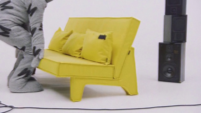 Video Reference N0: Furniture, Rectangle, Chair, Comfort, Couch, Wood, Room, Electric blue, Natural material, Font