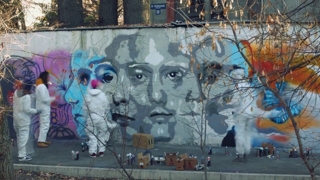 Video Reference N1: World, Azure, Paint, Art, Graffiti, Wall, Painting, Facade, People, Landmark