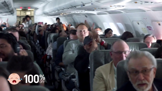 Video Reference N7: Aircraft cabin, Travel, Crowd, Air travel, Suit, Passenger, Airliner, Event, Airplane, Airline