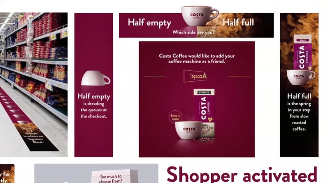 Video Reference N1: Product, Font, Shelf, Line, Red, Material property, Magenta, Advertising, Natural foods, Brand