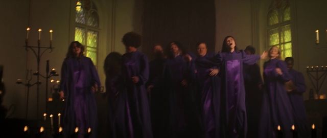 Video Reference N3: Purple, Window, Entertainment, Music, Event, Performing arts, Darkness, Clergy, Religious institute, Magenta