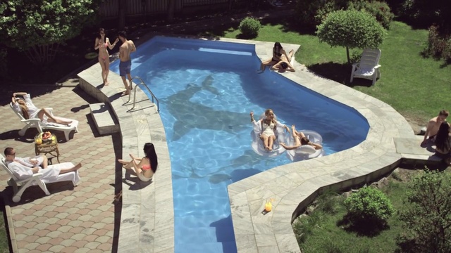 Video Reference N2: Water, Plant, Swimming pool, Leisure, Tree, Composite material, Summer, Swimwear, Recreation, Shade