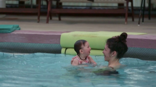 Video Reference N10: Water, Head, Swimming pool, Leisure, Aqua, Fun, Happy, Recreation, Bathing, Smile