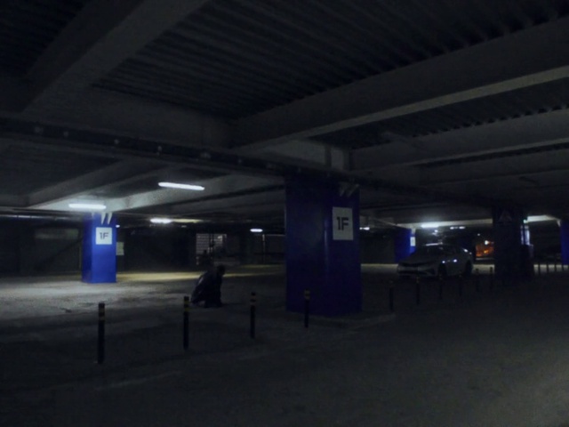 Video Reference N0: Sky, Asphalt, Parking, Gas, Automotive lighting, Tints and shades, Midnight, Parking lot, City, Electricity
