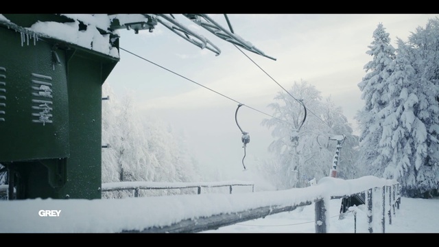 Video Reference N2: Sky, Snow, Cloud, Branch, Slope, Tree, Electricity, Freezing, Twig, Overhead power line