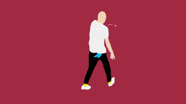 Video Reference N7: Shorts, People in nature, Gesture, Happy, Sportswear, T-shirt, Knee, Font, Art, Magenta