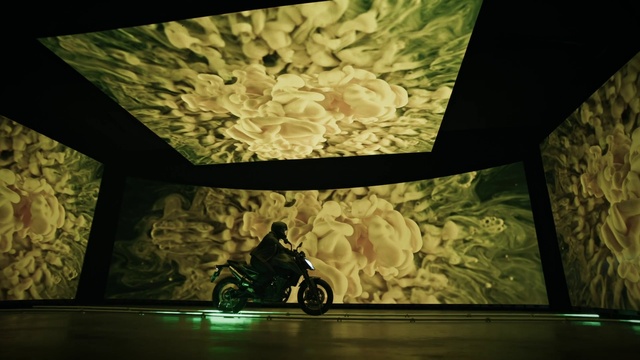 Video Reference N2: Wheel, Tire, Light, Black, Automotive lighting, Sky, Motorcycle, Yellow, Motor vehicle, Art