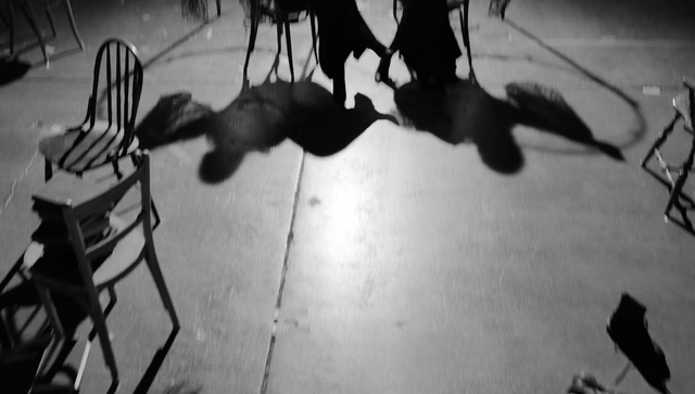Video Reference N5: White, Light, Black, Flash photography, Chair, Black-and-white, Style, Line, Flooring, Tints and shades
