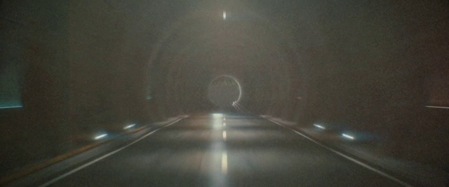 Video Reference N0: Automotive lighting, Road surface, Asphalt, Tree, Tints and shades, Tunnel, Midnight, Road, Symmetry, Concrete