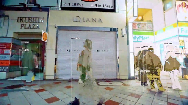 Video Reference N19: Building, Standing, Retail, Door, Facade, Shopping, Art, Fashion design, City, Sculpture