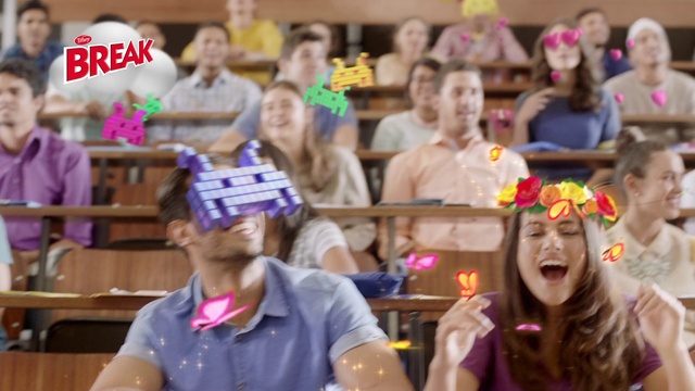 Video Reference N1: Purple, Yellow, Headgear, Happy, Community, Fun, People, Fan, Hat, Leisure
