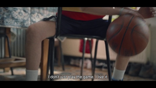 Video Reference N14: Basketball, Flash photography, Knee, Comfort, Ball, Thigh, Sports equipment, Sportswear, Wood, Elbow