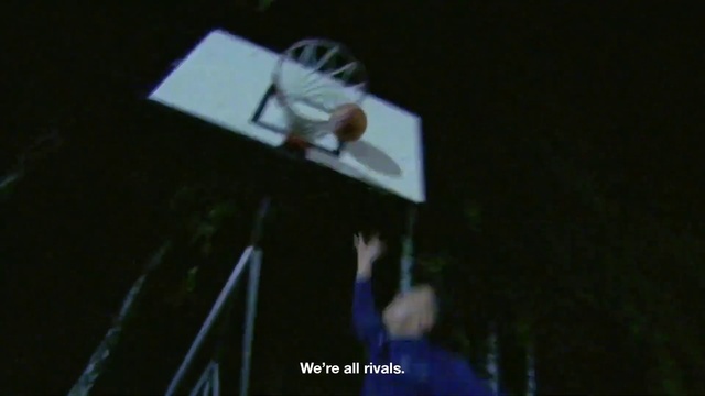 Video Reference N6: Basketball hoop, Font, Event, Darkness, Display device, Night, Net, Symbol, Sports