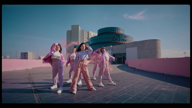 Video Reference N12: Sky, Building, Pink, Fun, Performing arts, Leisure, Entertainment, Fashion design, Magenta, Recreation