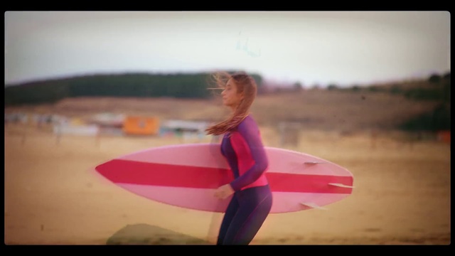 Video Reference N0: Surfing, Surfboard, Sky, Surfing Equipment, People in nature, Recreation, Tints and shades, Magenta, Wind wave, Leisure