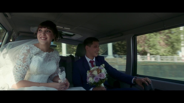 Video Reference N2: Clothing, Smile, Car, Vehicle, Flower, Bride, Wedding dress, Gesture, Happy, Dress