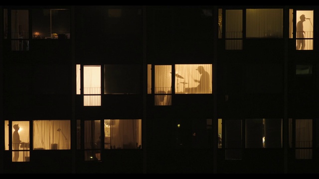 Video Reference N1: Fixture, Rectangle, Building, Window, Wood, Facade, Tints and shades, Symmetry, City, Midnight