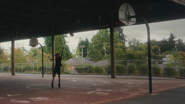 Video Reference N11: Basketball, Basketball hoop, Shade, Basketball court, Sky, Tree, Streetball, Window, Tints and shades, Road surface