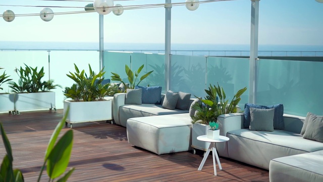 Video Reference N7: Sky, Plant, Couch, Furniture, Table, Property, Azure, Water, Interior design, Comfort