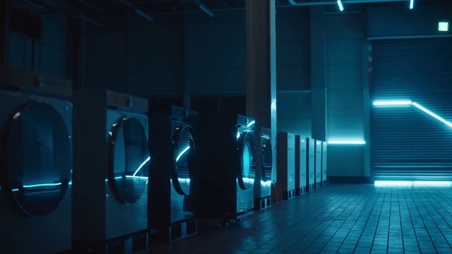 Video Reference N2: Blue, Aqua, Gas, Electric blue, Technology, Space, Glass, Darkness, Building, Neon