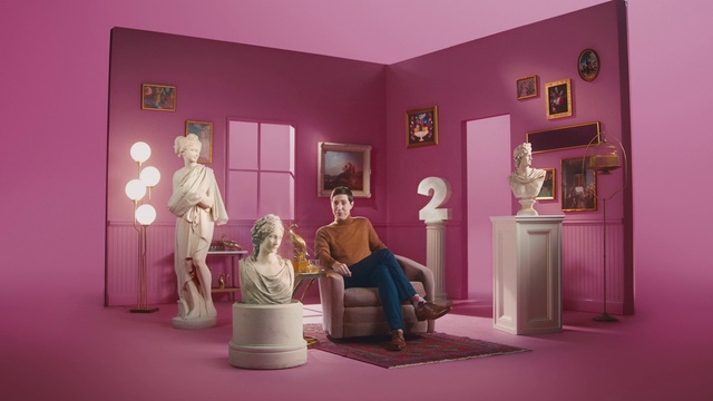 Video Reference N0: Furniture, Purple, Building, Picture frame, Interior design, Violet, Pink, Art, Floor, Magenta