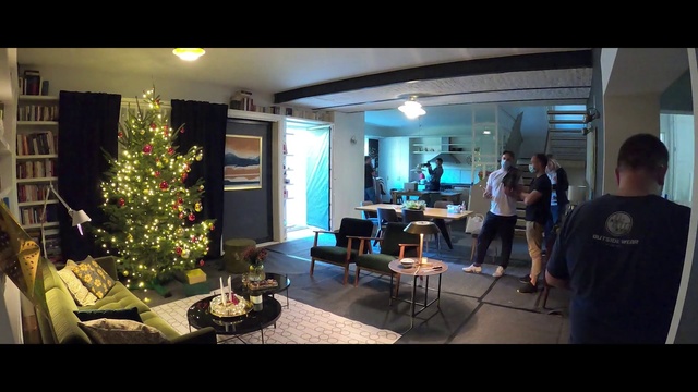 Video Reference N3: Christmas tree, Shirt, Furniture, Table, Christmas ornament, Chair, Plant, T-shirt, Ornament, Decoration