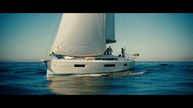 Video Reference N5: Water, Sky, Boat, Watercraft, Naval architecture, Blue, Sailing, Vehicle, Mast, Lake