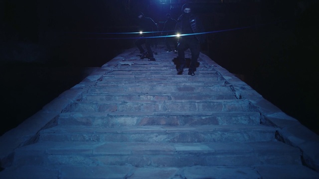 Video Reference N0: Water, Stairs, Road surface, Tints and shades, Electric blue, Darkness, Space, Symmetry, Midnight, Slope